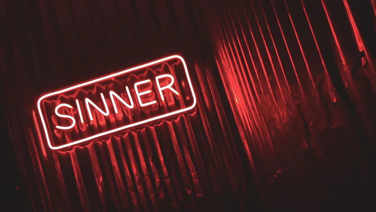 Sinner neon light