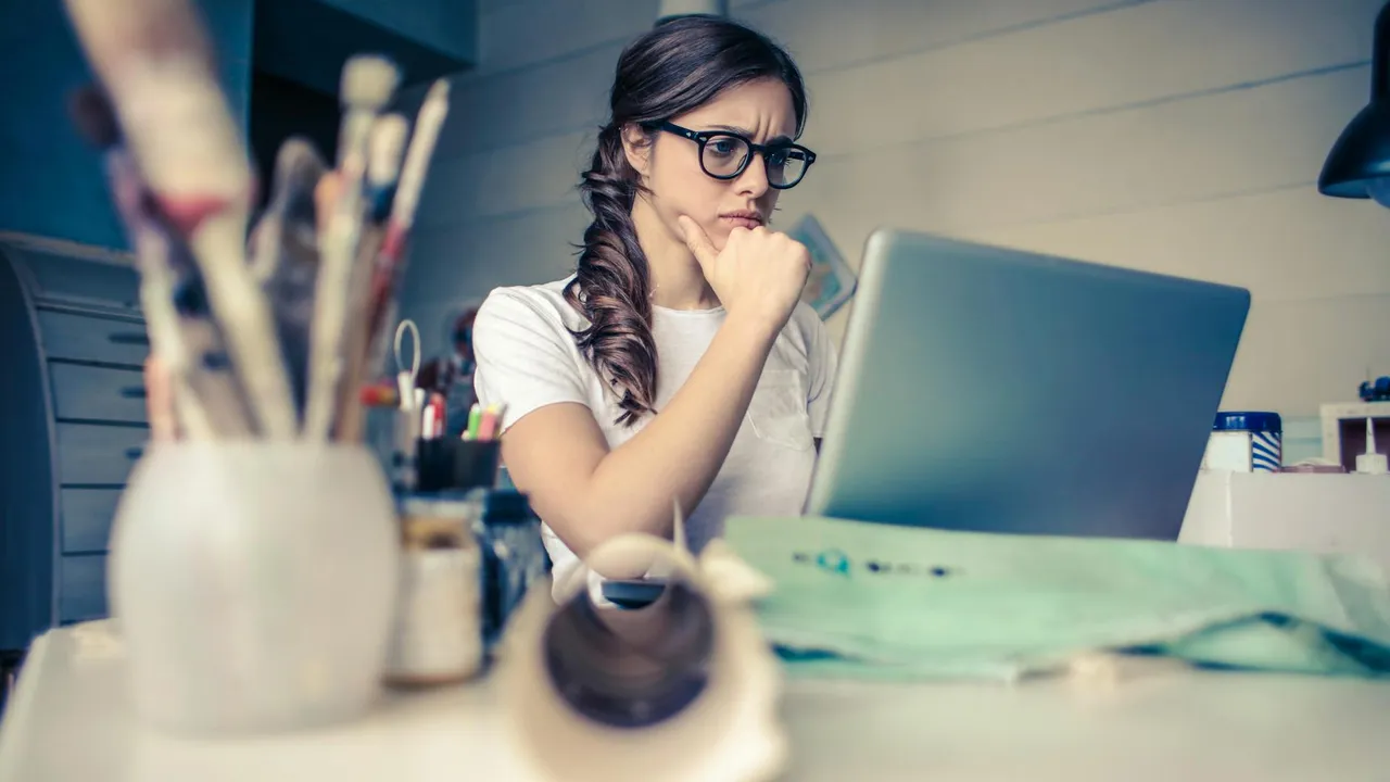 photo of a woman thinking